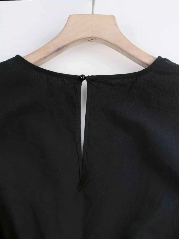 Tie waist flutter sleeve romper — additional view 4