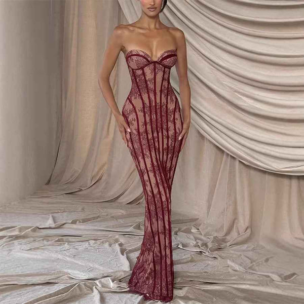 Lace off-shoulder bodycon dress — additional view 8