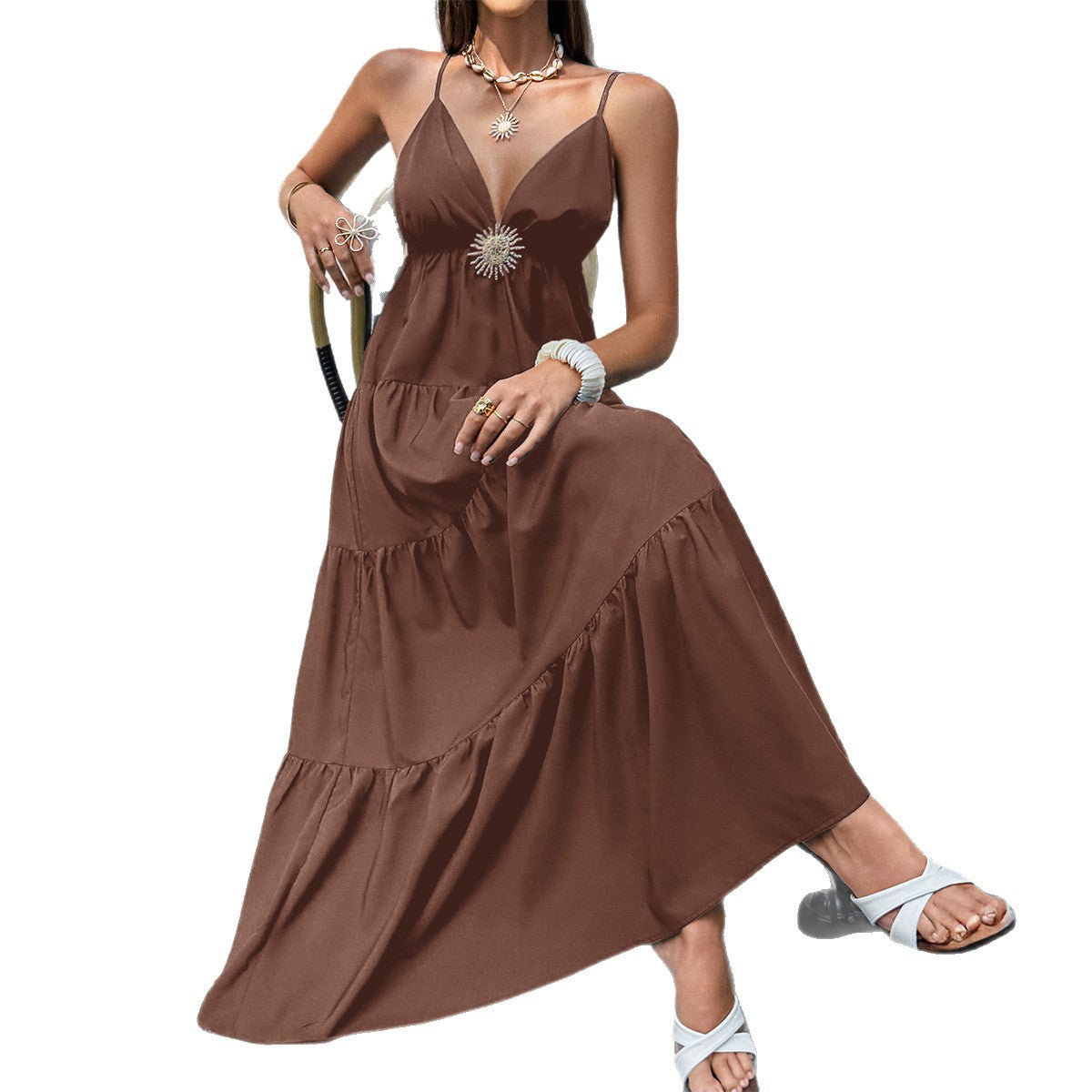Elegant Sleeveless Slip Dress for Women, front product view