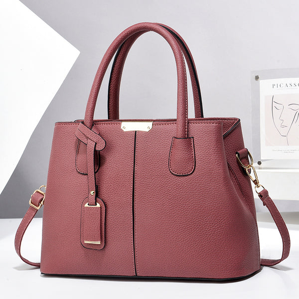 Women's PU Leather Square Tote Bag with Crossbody Strap, product view 16