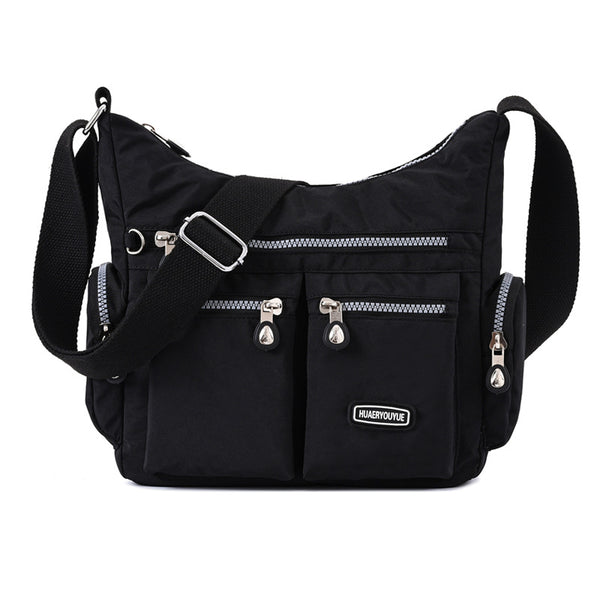 Water-Resistant Nylon Crossbody Bag for Women - Multi-Pocket Shoulder Bag, product view 11