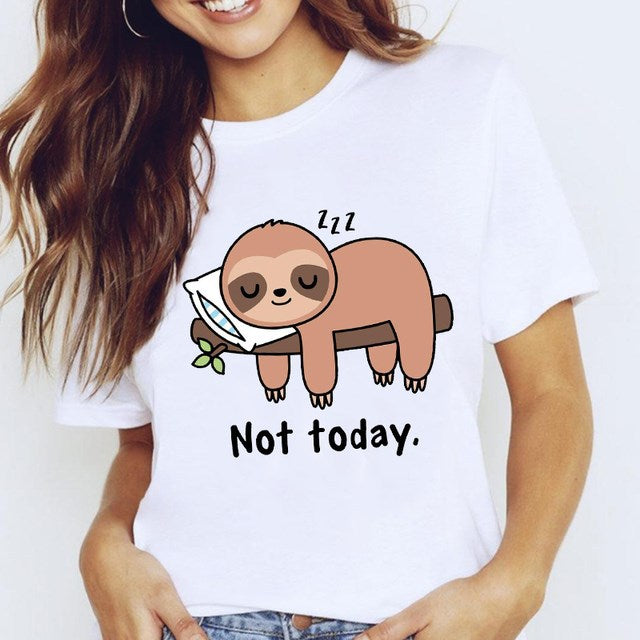 Women's Star Print Crew Neck T-Shirt, shown in a clear product image