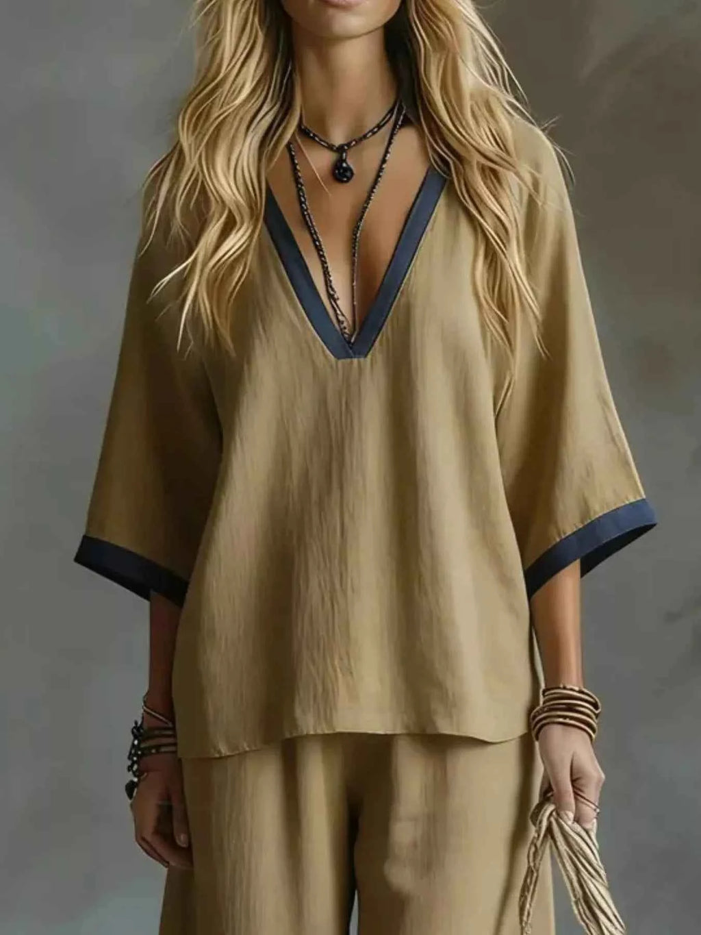 Contrast trim two-piece set — additional view 6
