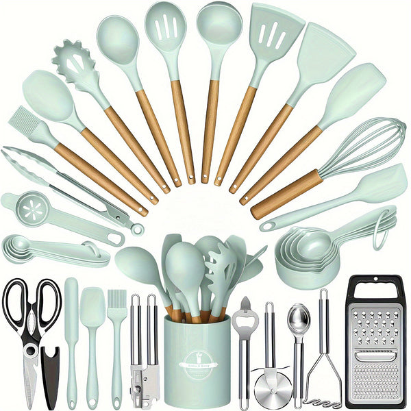 Kitchen tool set tongs detail