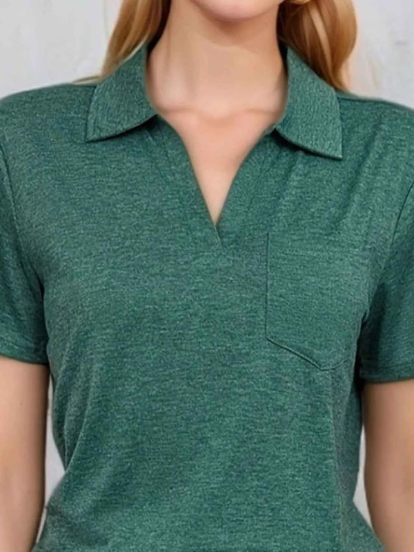Johnny collar short sleeve top — additional view 6