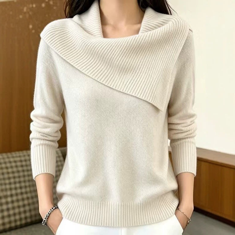 Women's Relaxed-Fit Casual Lapel Sweater product image