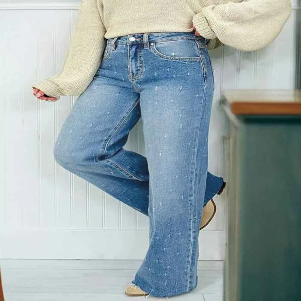 Distressed tummy control jeans — primary view