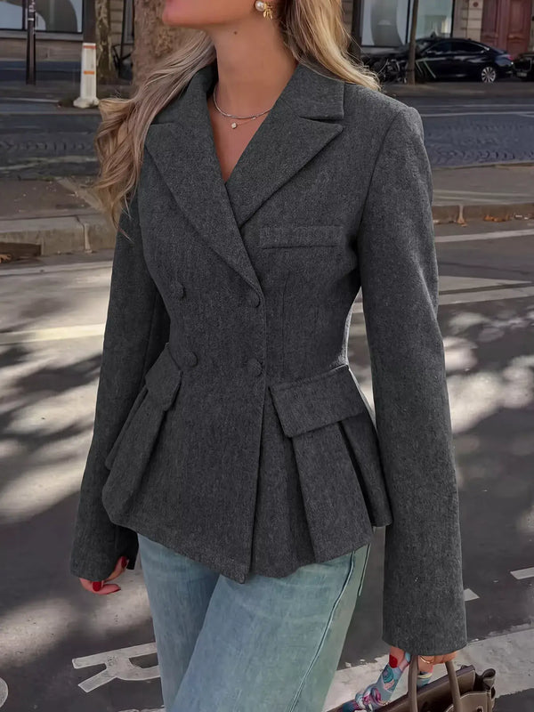 Double-breasted peplum blazer — additional view 2