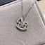 Cubic zirconia rocking horse necklace in silver-plated alloy — primary view