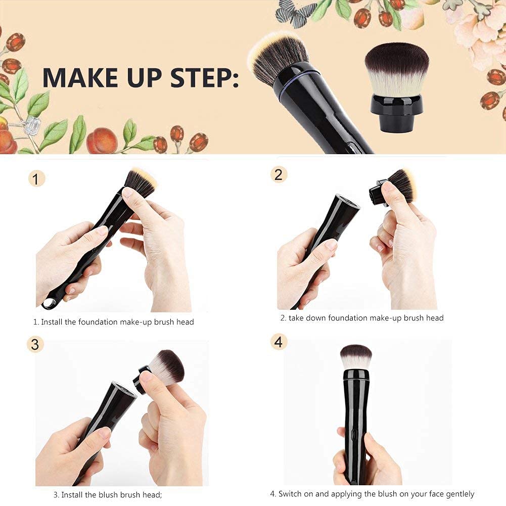 Portable Electric Makeup Brush - Foundation & Blush Powder, side product view
