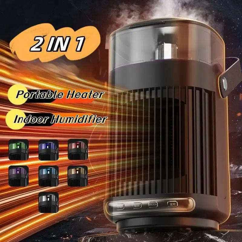2-in-1 Heater & Humidifier for Year-Round Comfort, front product view