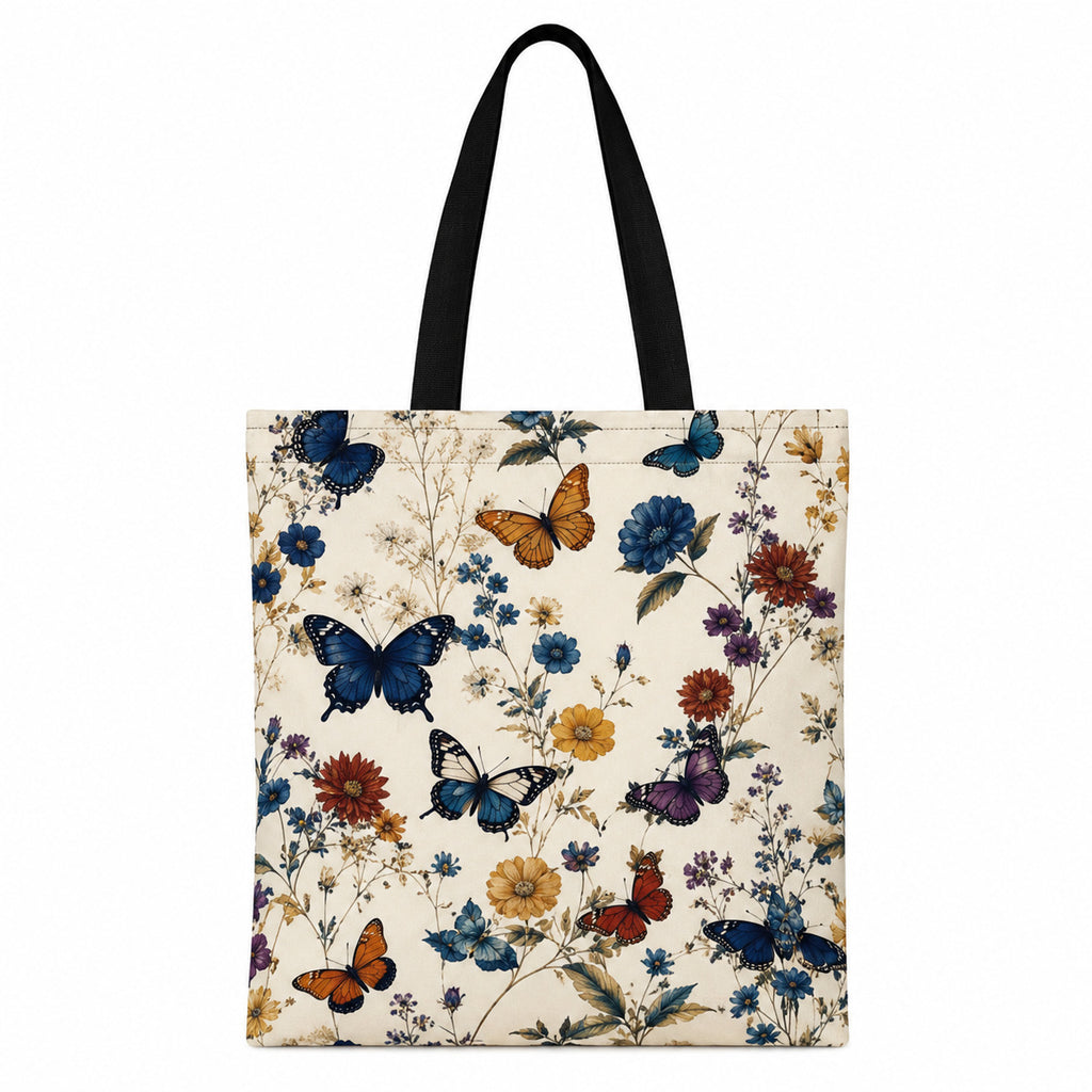 Canvas tote bag shown from back angle