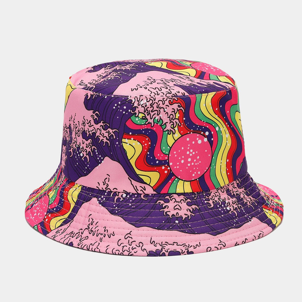 Reversible Graffiti Print Bucket Hat-Splashis, alternate view 1