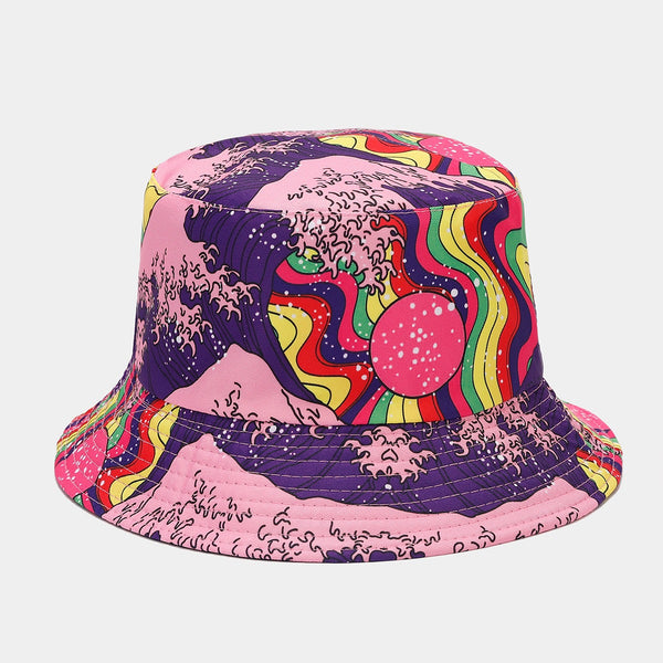 Reversible Graffiti Print Bucket Hat-Splashis, alternate view 1