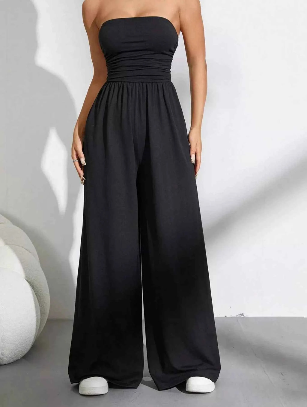Strapless wide leg jumpsuit — additional view 7