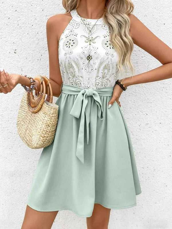 Tie waist A-line dress — additional view 2