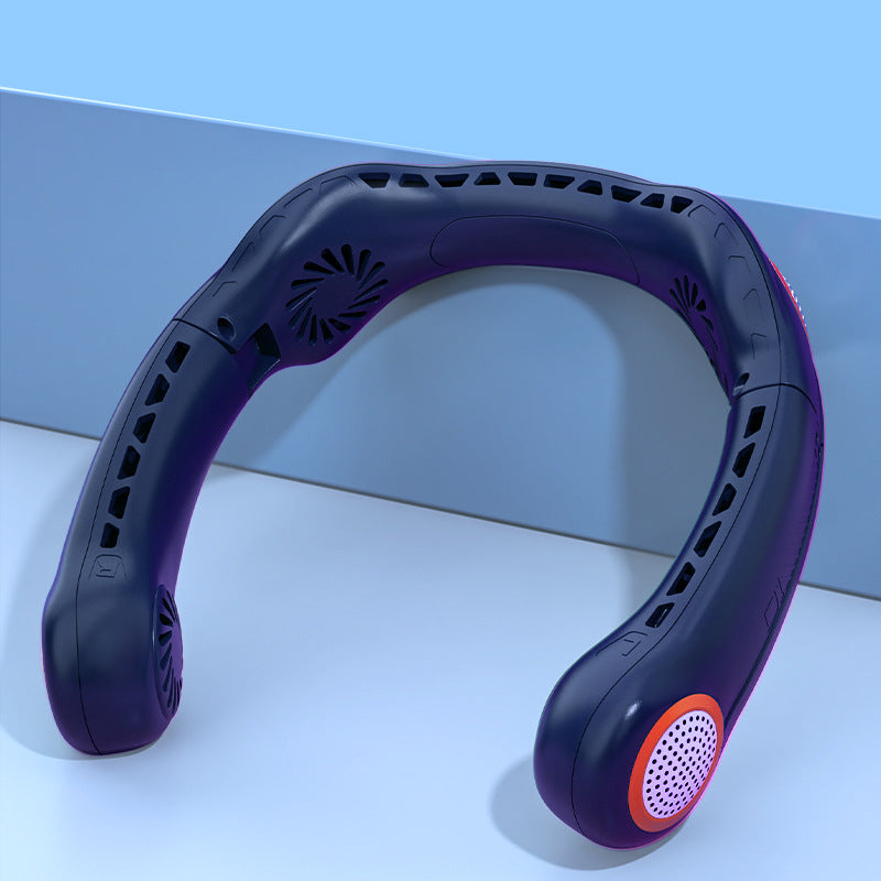 USB Bladeless Neck Fan, angled product view