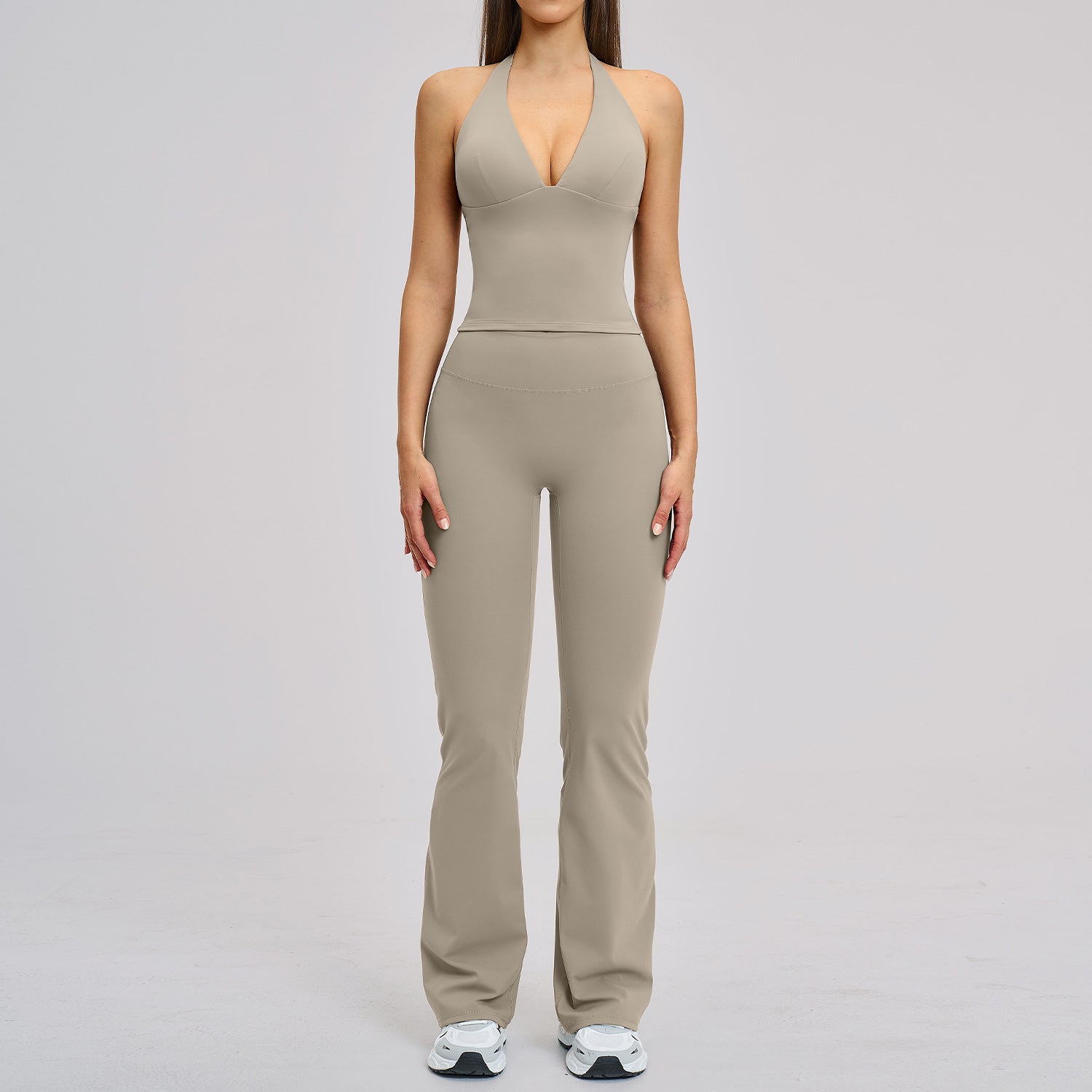 Women's Brushed Flared Yoga Set — main product image