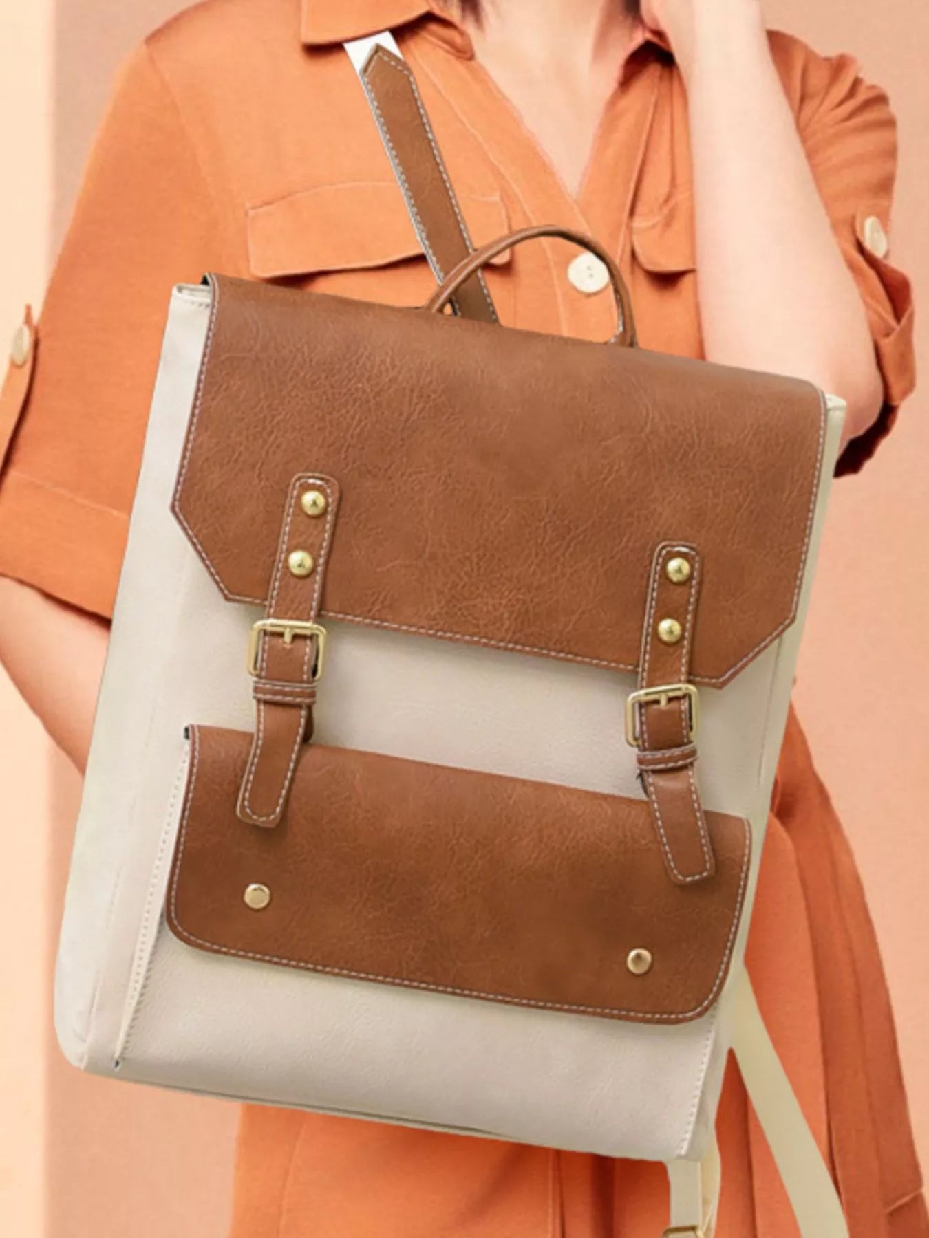 Two tone buckle backpack — additional view 2