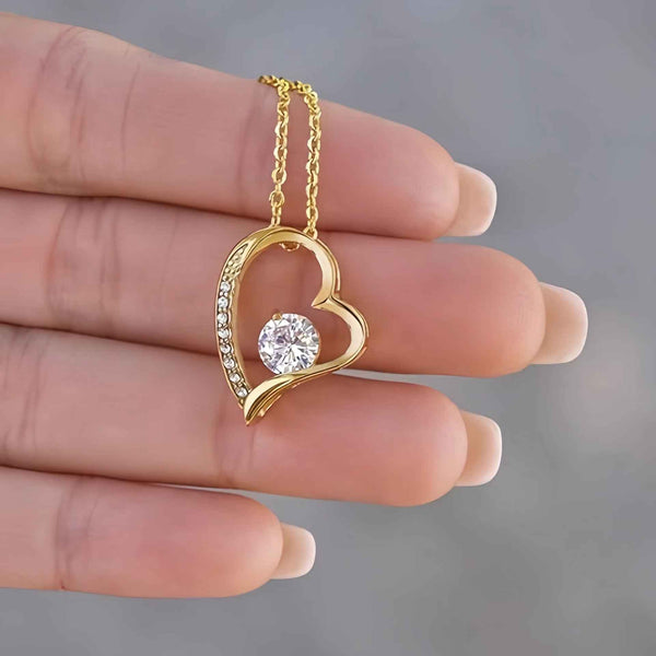 Heart shape zirconia necklace — additional view 12