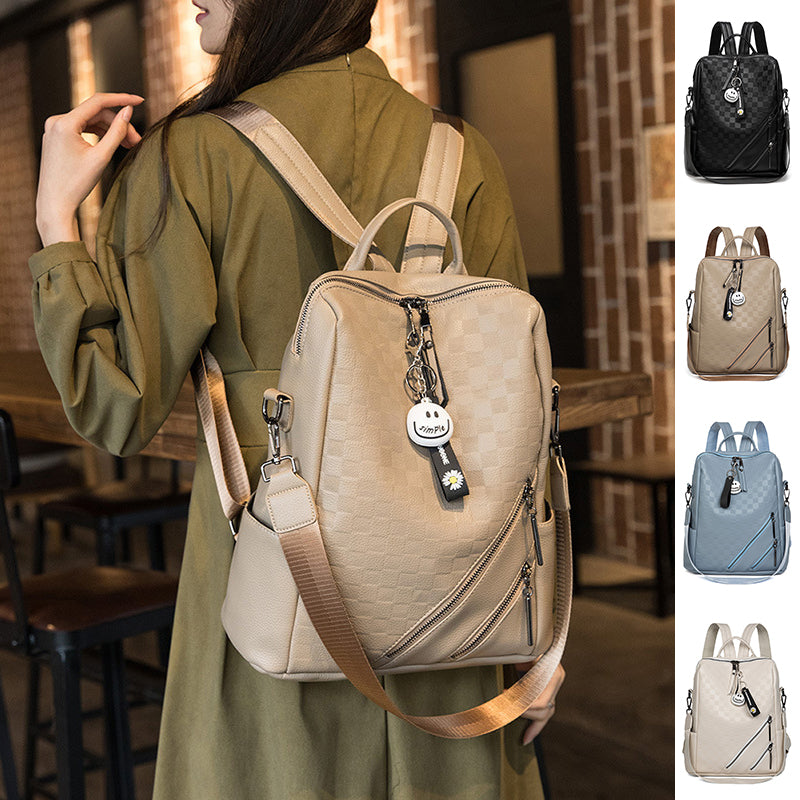 Main product photo of Checkerboard Backpack, beige, everyday style