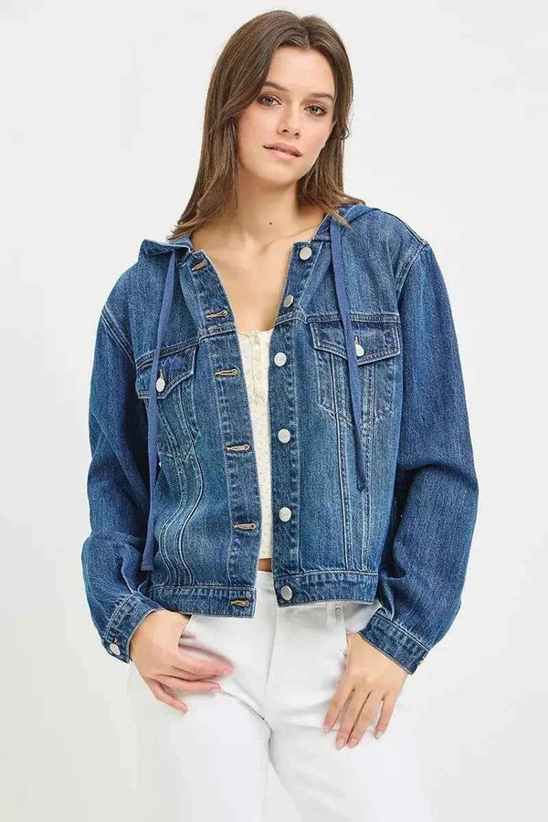 Denim jacket with hoodie — additional view 6