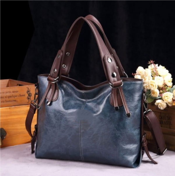 Retro Faux Leather Tote Bag for Women, product view 14