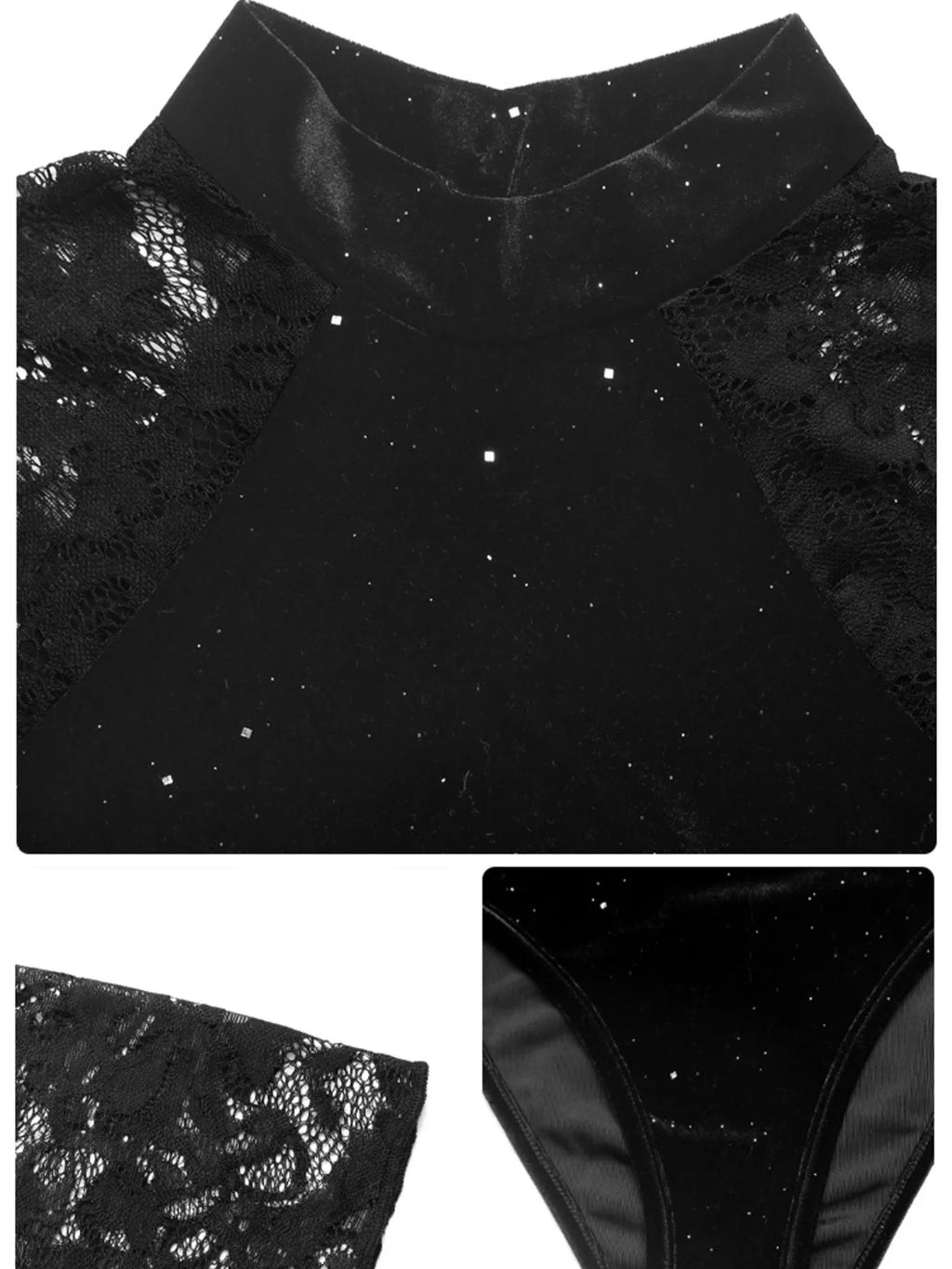 Lace mock neck bodysuit — additional view 7