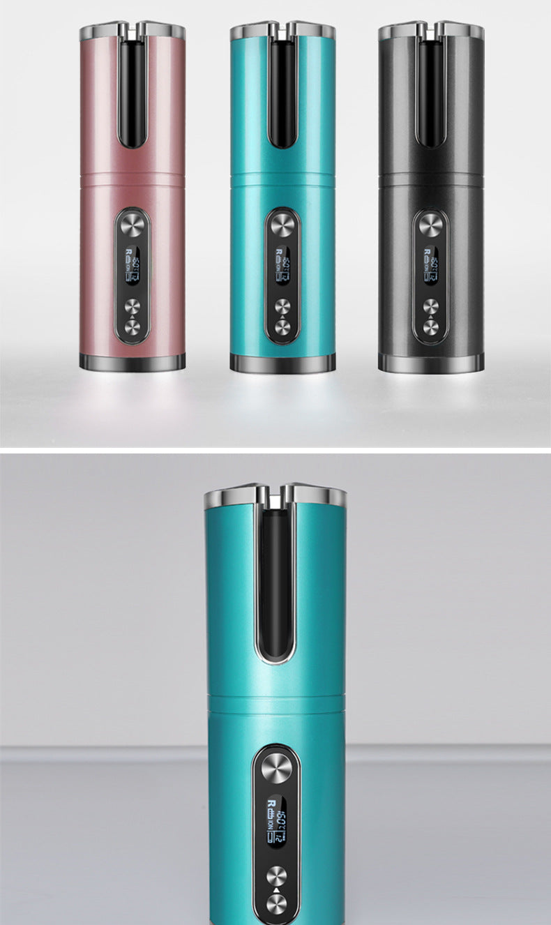 Cordless Automatic Curling Iron with Tourmaline Ceramic Barrel, angled product view