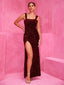 Sequin slit party dress — additional view 3