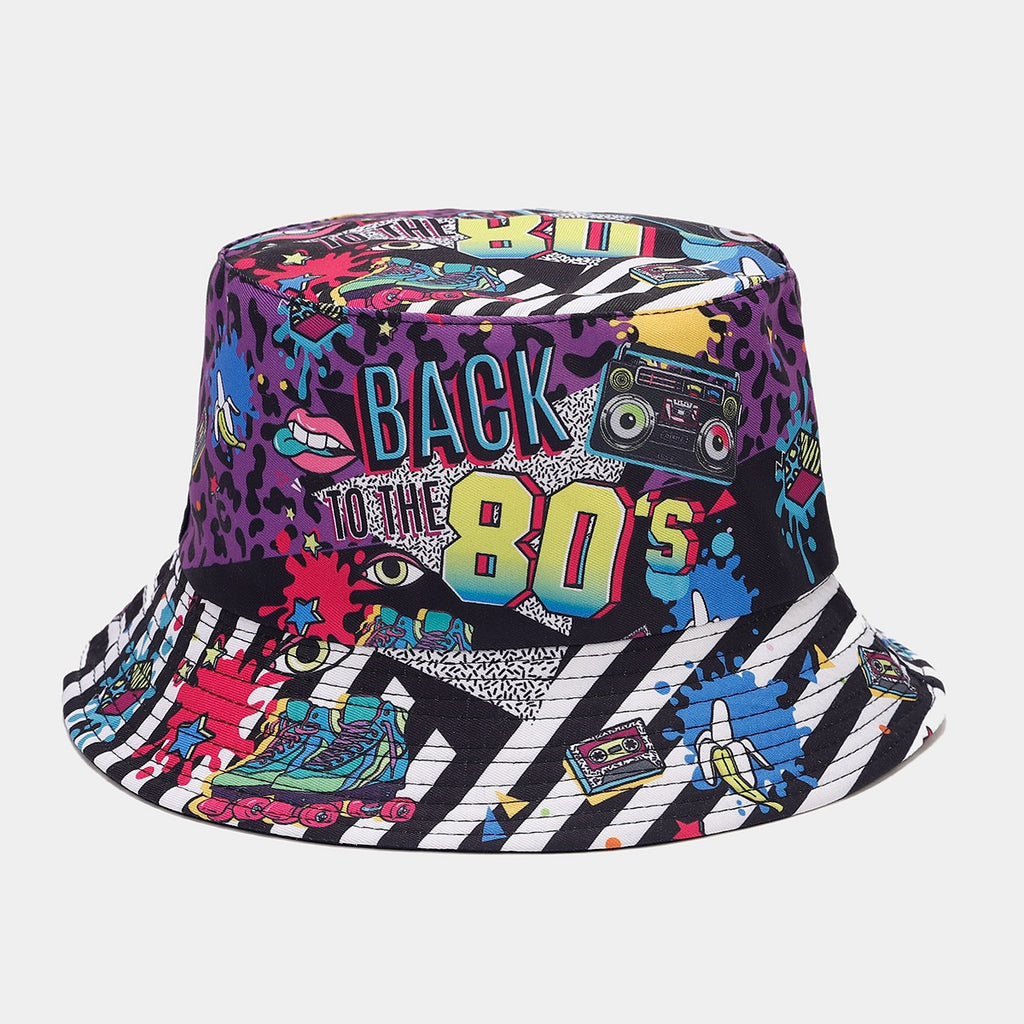 Reversible Graffiti Print Bucket Hat-Splashis, alternate view 9