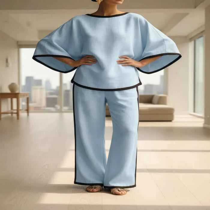 Plus size wide leg pants set — additional view 5