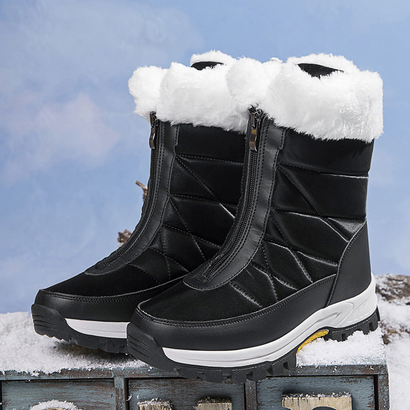Silver snow boots