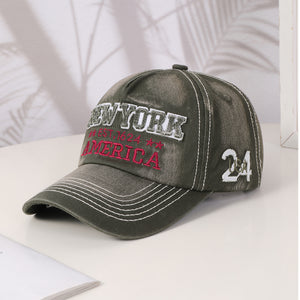 Army Green embroidered lettering baseball cap