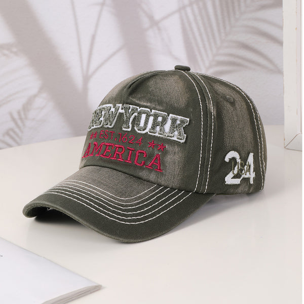 Army Green embroidered lettering baseball cap