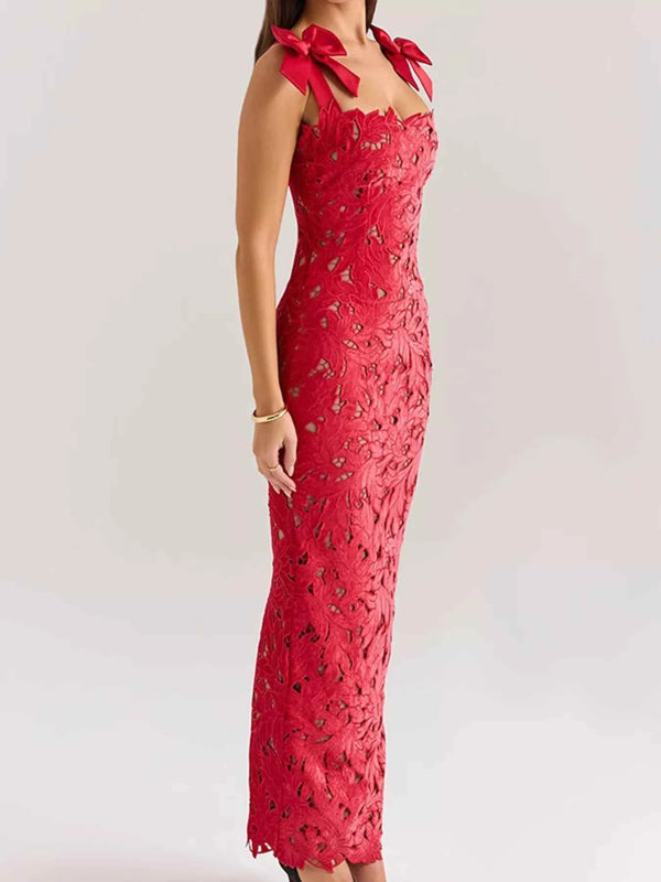 Lace cutout maxi dress — additional view 9