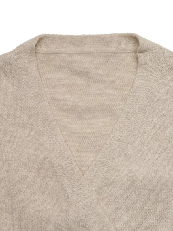 Tied surplice long sleeve sweater — additional view 7