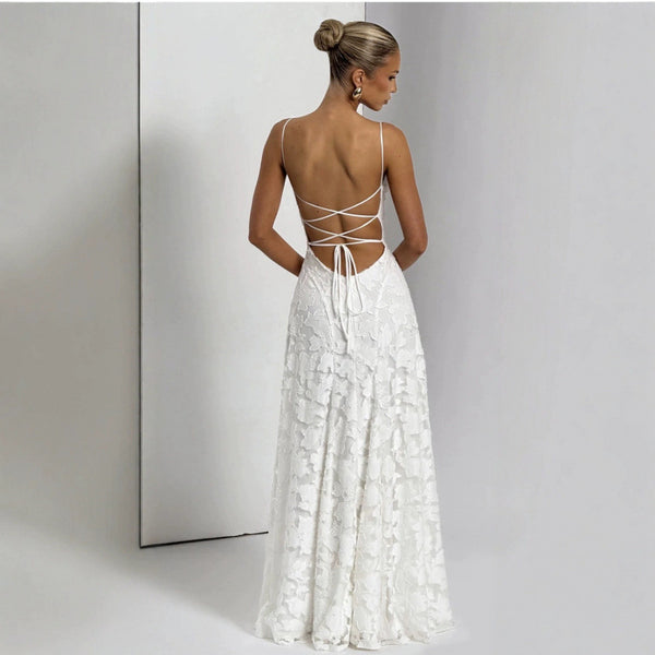 Lace backless evening dress — additional view 2