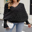 Model wearing the Cable Knit Batwing Sleeve Sweater