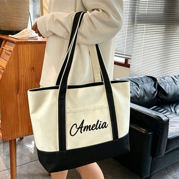 Embroidery Canvas Shoulder Bag product photo