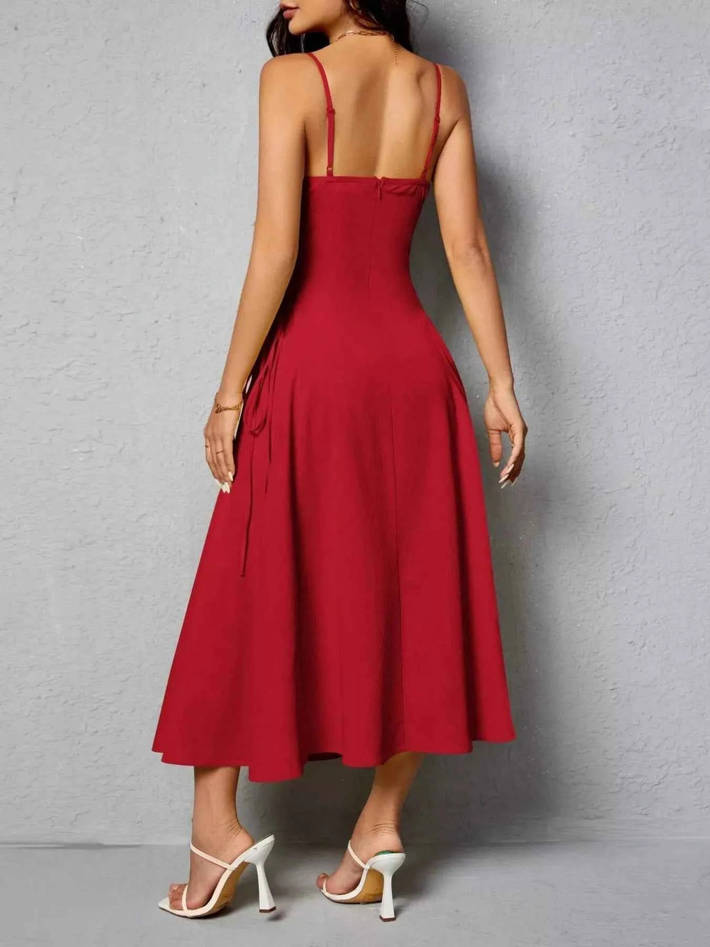 Trendy Crisscross Cami Dress-Casual Dresses-Splashis-Splashis