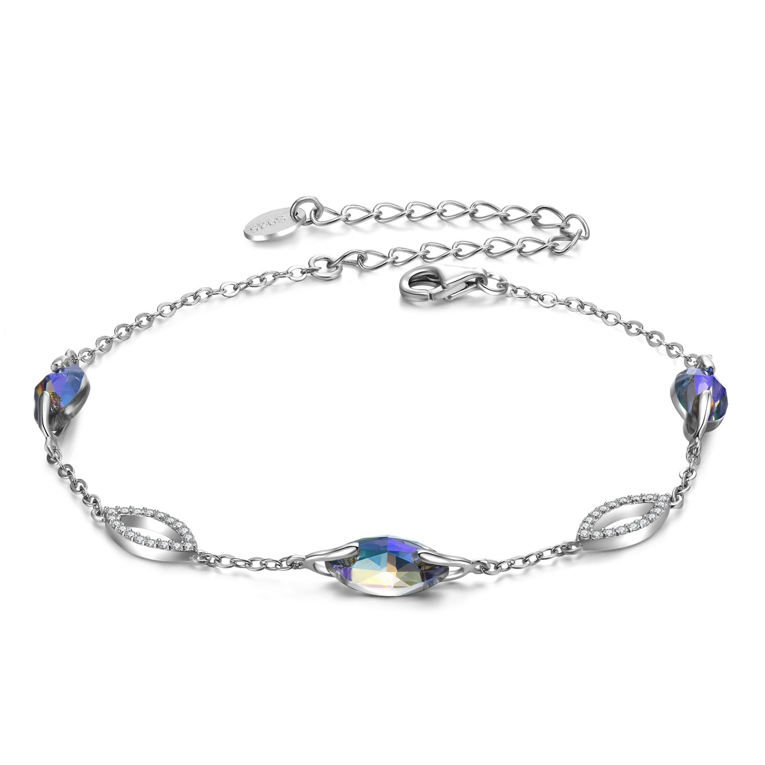 Main product photo of Shining S925 Sterling Silver Bracelet Geometric Personality Simple Rural Style Handwear, Bracelets