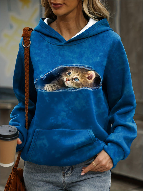 Women's 3D Print Hooded Sweatshirt-Splashis, alternate view 6