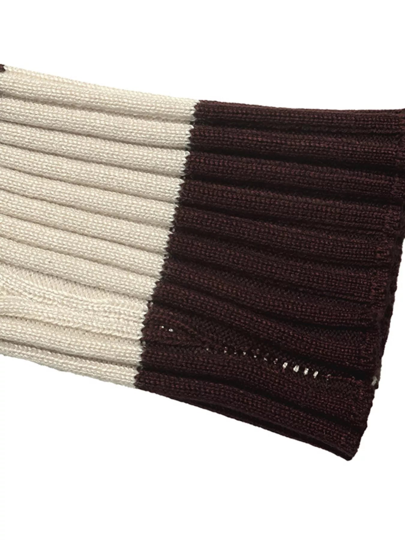 Striped Ribbed Knit Long Sleeve Sweater view 7