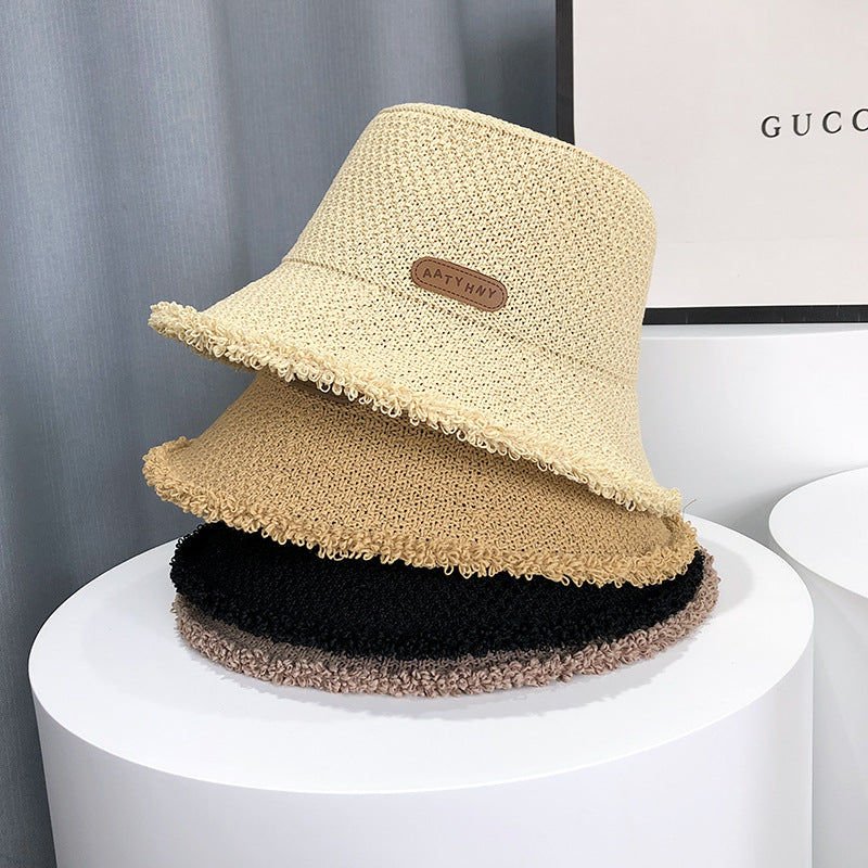 Women's Raw-Edge Bucket Sun Hat-Splashis, alternate view 2