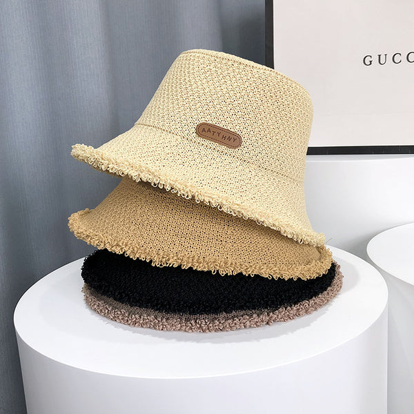 Women's Raw-Edge Bucket Sun Hat-Splashis, alternate view 2