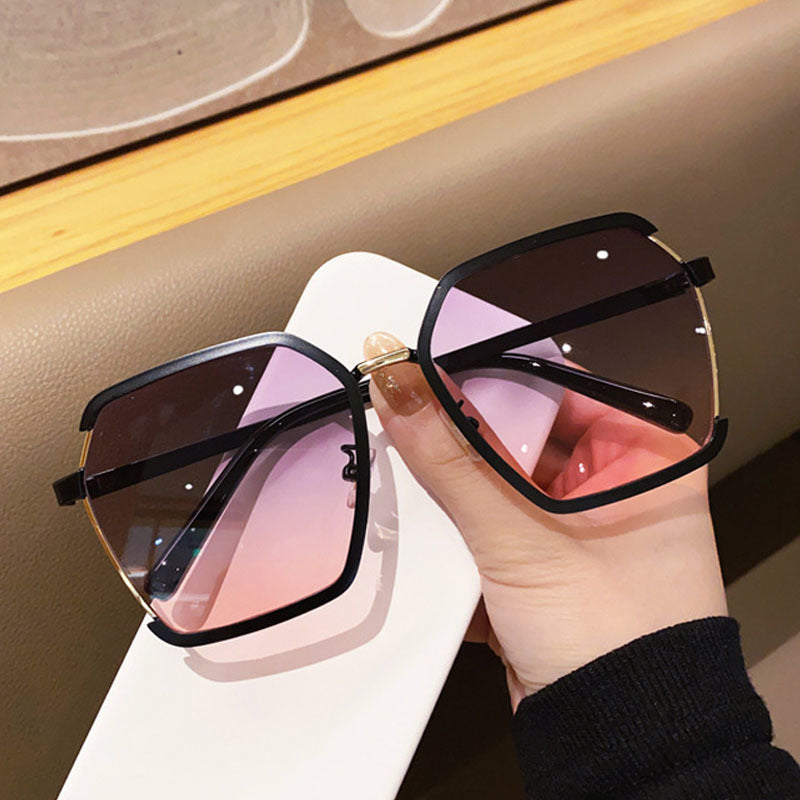 Metal Half-Frame Sunglasses – UV400, side product view