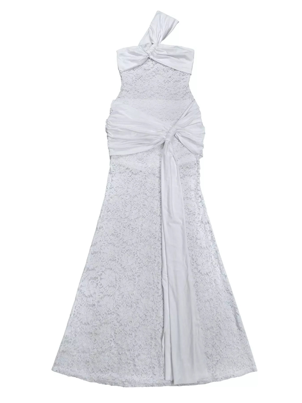 Lace One-Shoulder Maxi Dress view 5