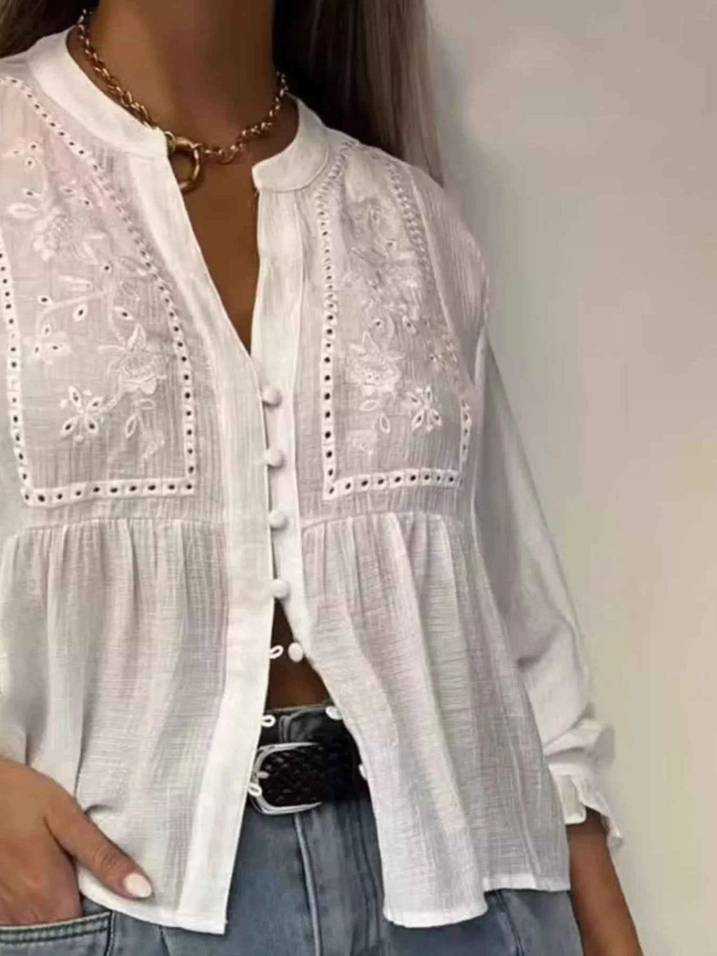 Embroidered detail shirt — additional view 2