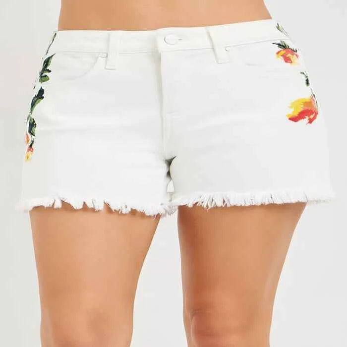 Flower print tummy control shorts — primary view